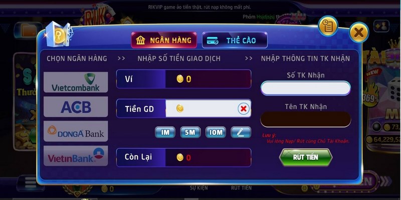 Đăng ký Rikvip: Nhanh chóng, chính xác trong vài phút 6 Sử dụng thẻ ngân hàng của người khác để đăng ký là điều hoàn toàn không thể